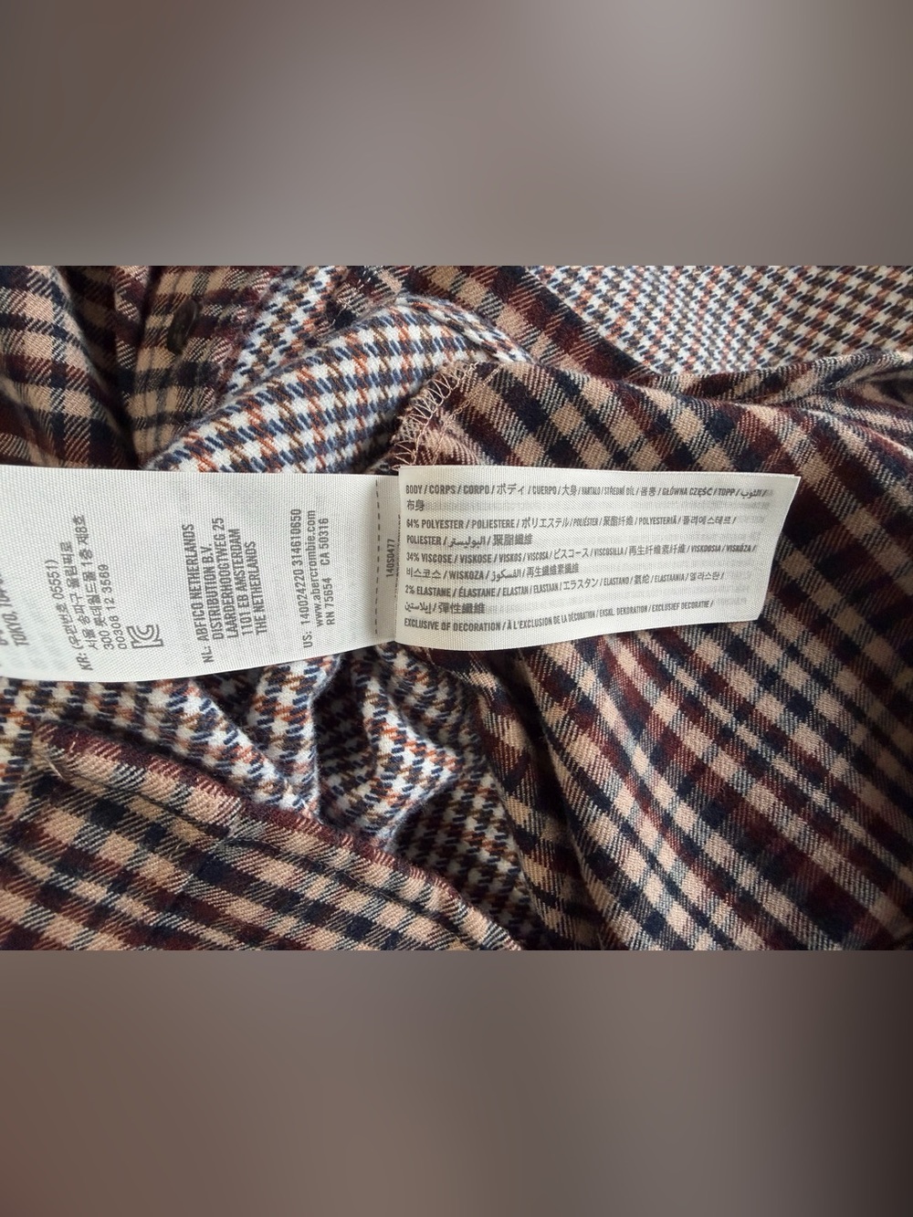 Abercrombie & Fitch Button-Up Shirt long sleeve Women’s XS Oversized Plaid - Picture 5 of 12
